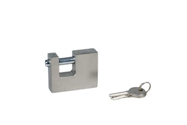 Padlock Besi Segiempat Bersalut Nikel